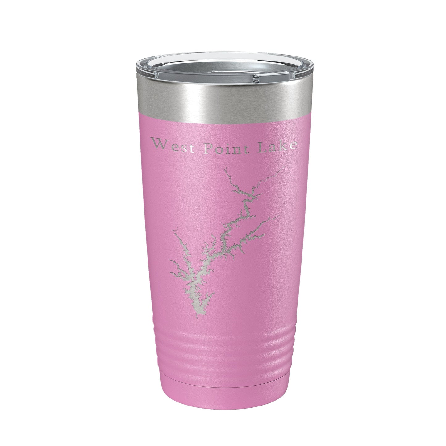 West Point Lake Map Tumbler Travel Mug Insulated Laser Engraved Coffee Cup Alabama Georgia 20 oz