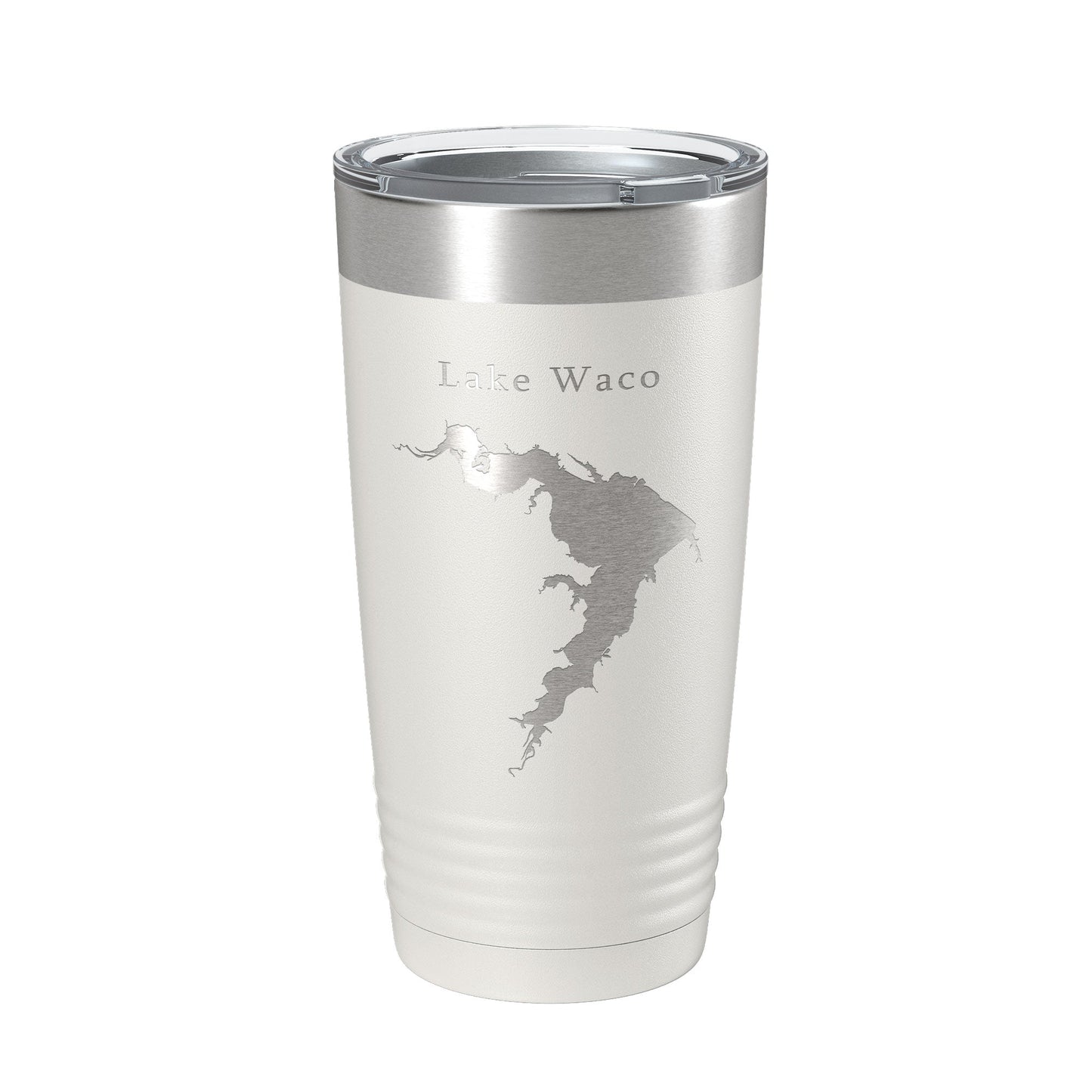 Lake Waco Map Tumbler Travel Mug Insulated Laser Engraved Coffee Cup Texas 20 oz