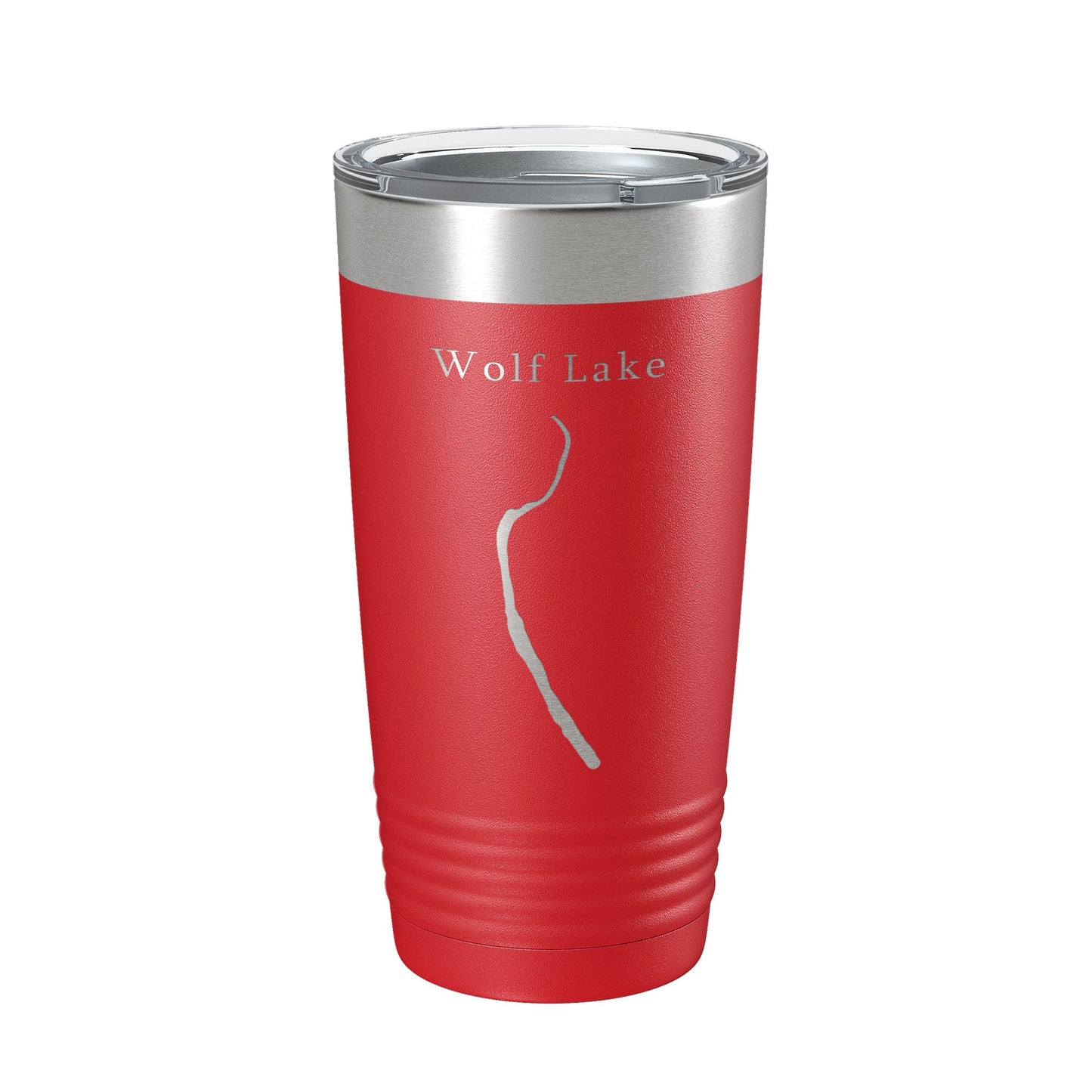 Wolf Lake Map Tumbler Travel Mug Insulated Laser Engraved Coffee Cup Illinois 20 oz