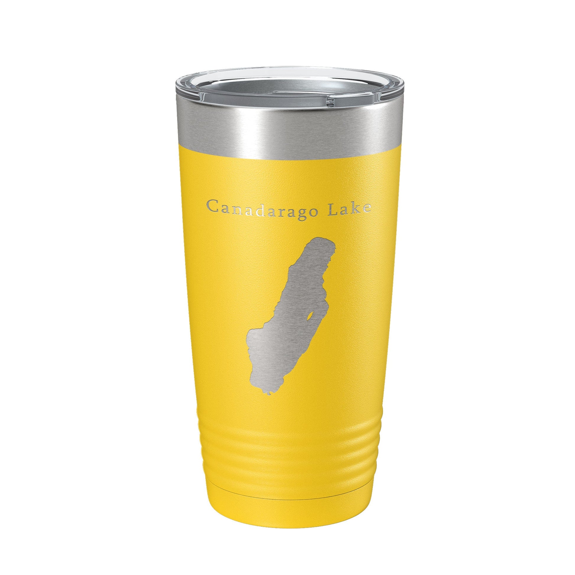 Canadarago Lake Map Tumbler Travel Mug Insulated Laser Engraved Coffee Cup New York 20 oz-4