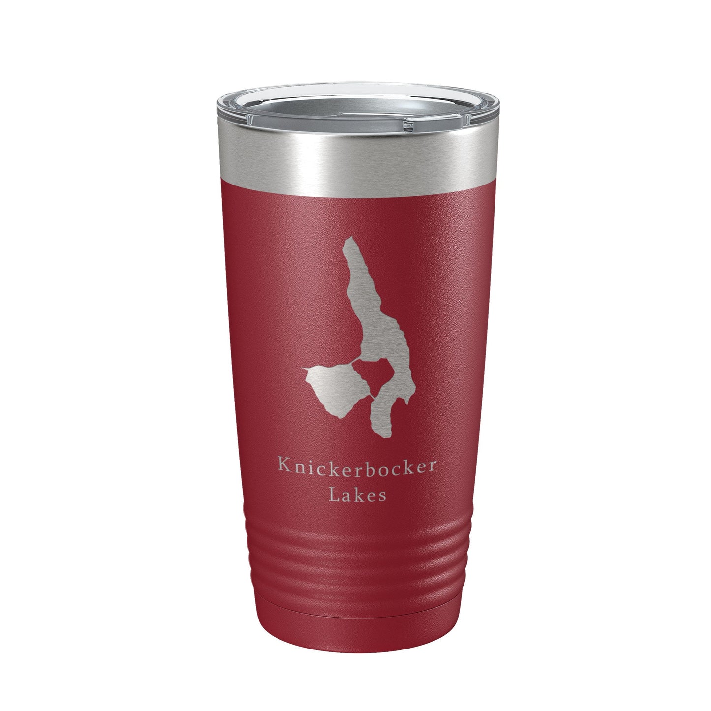 Knickerbocker Lakes Map Tumbler Travel Mug Insulated Laser Engraved Coffee Cup Maine 20 oz
