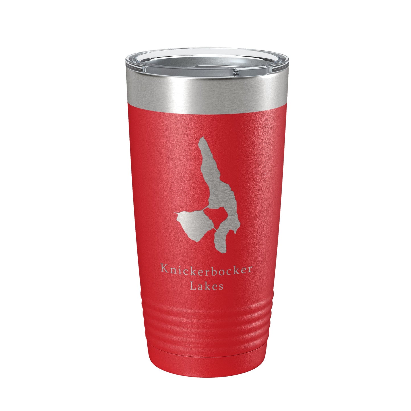 Knickerbocker Lakes Map Tumbler Travel Mug Insulated Laser Engraved Coffee Cup Maine 20 oz
