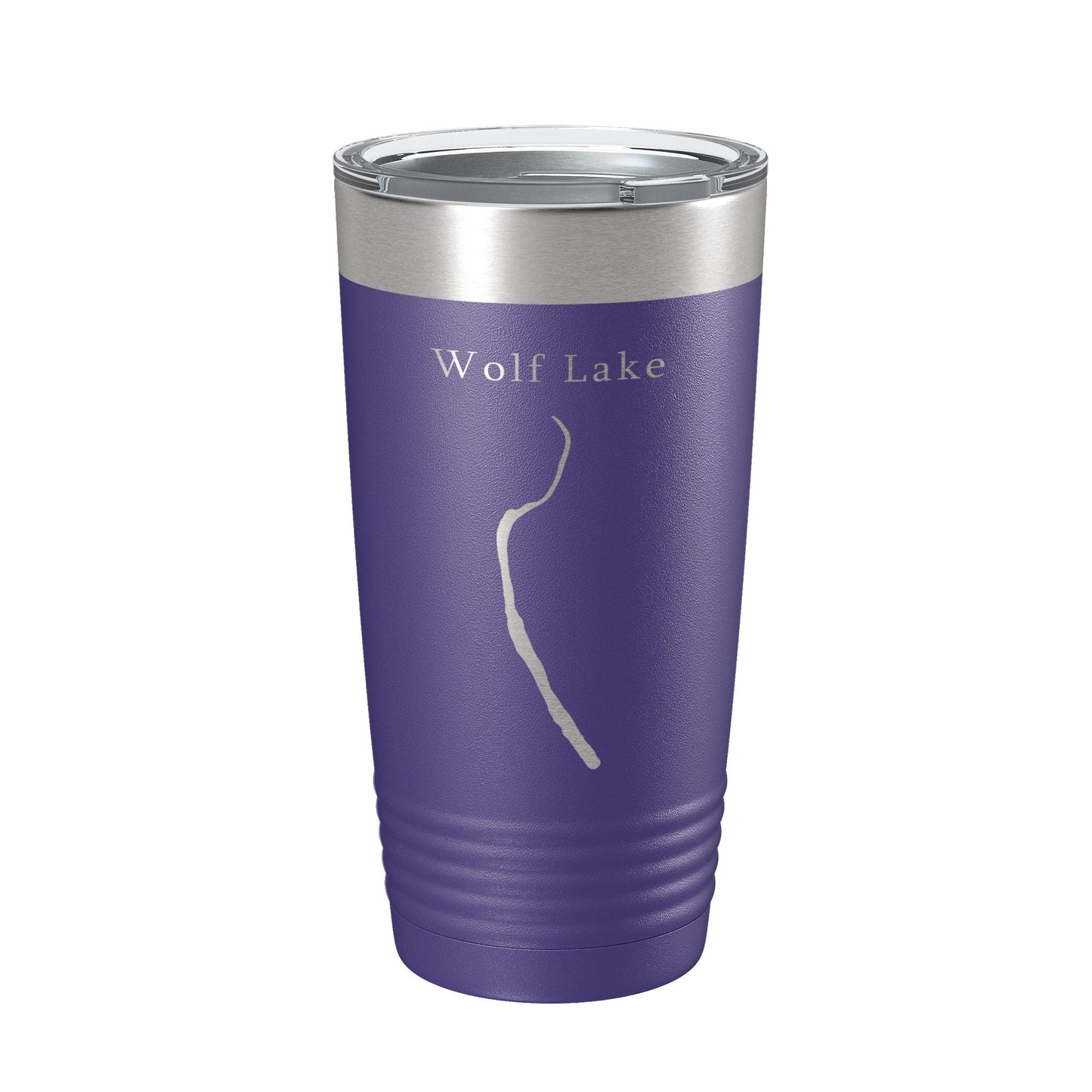 Wolf Lake Map Tumbler Travel Mug Insulated Laser Engraved Coffee Cup Illinois 20 oz