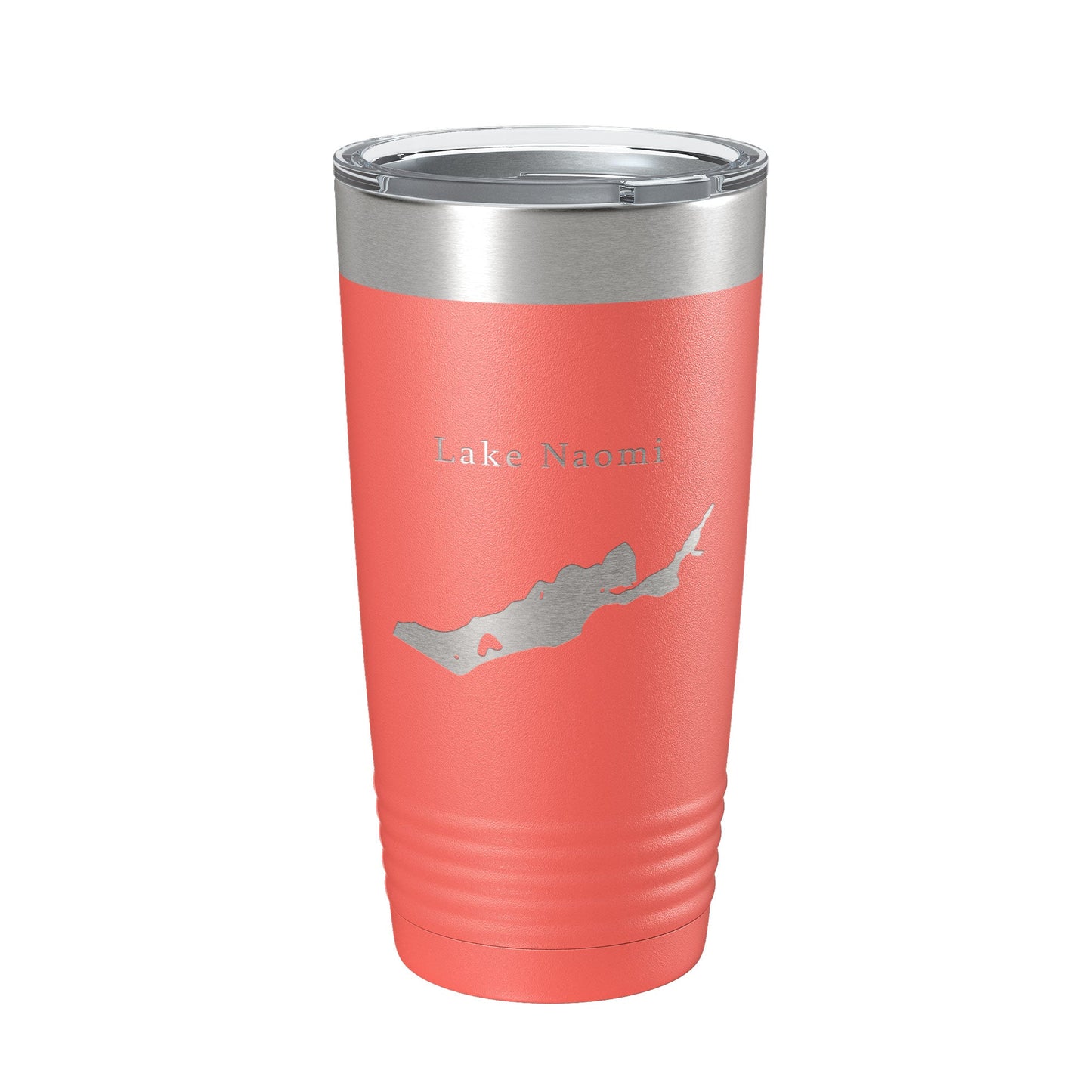 Lake Naomi Map Tumbler Travel Mug Insulated Laser Engraved Coffee Cup Pennsylvania 20 oz