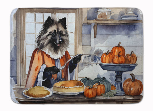 Keeshond Fall Kitchen Pumpkins Memory Foam Kitchen Mat