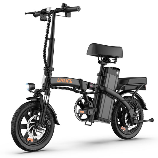 URLIFE 14"Folding Electric Bike for Adults,500W Peak Motor,48V 7.5AH Removable
