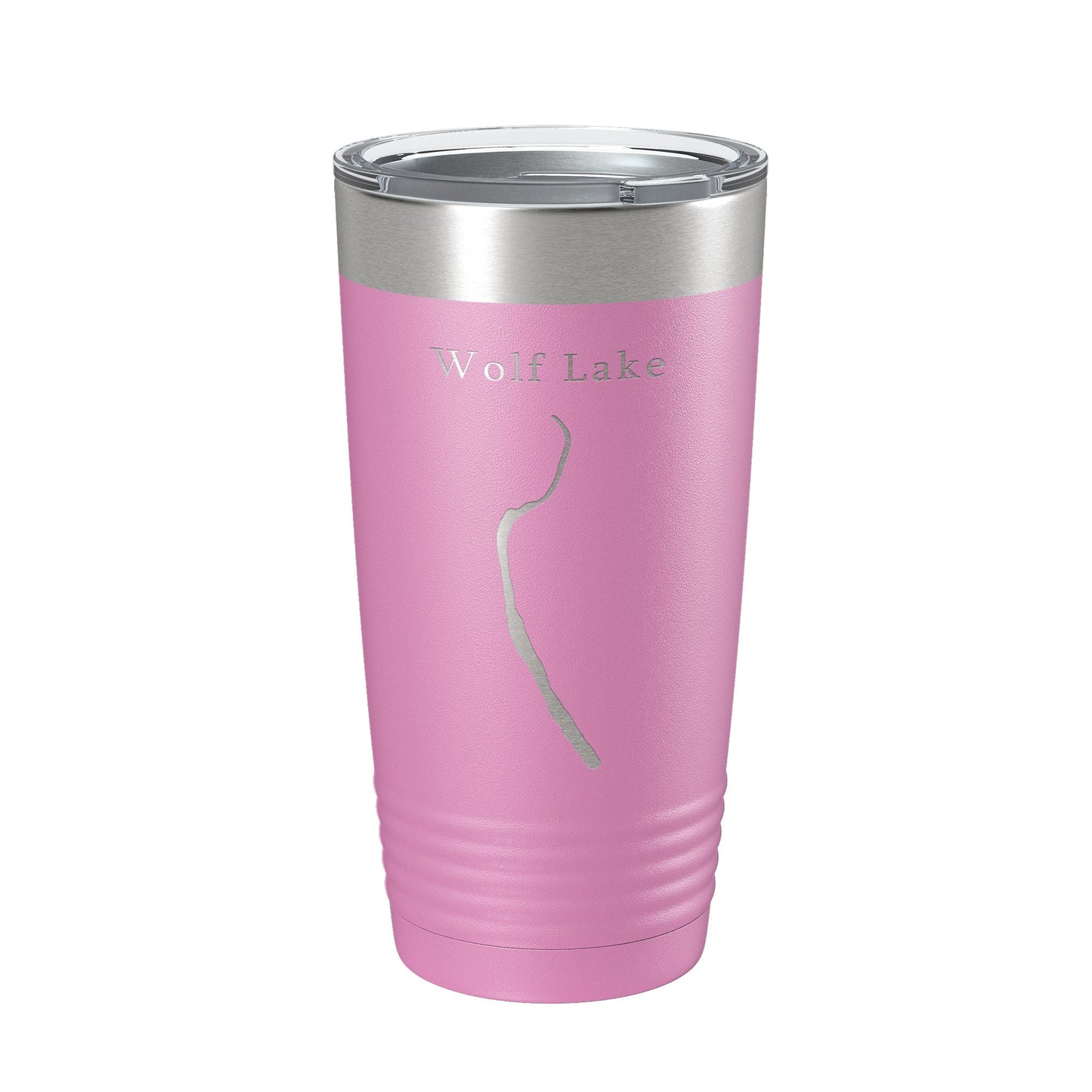 Wolf Lake Map Tumbler Travel Mug Insulated Laser Engraved Coffee Cup Illinois 20 oz