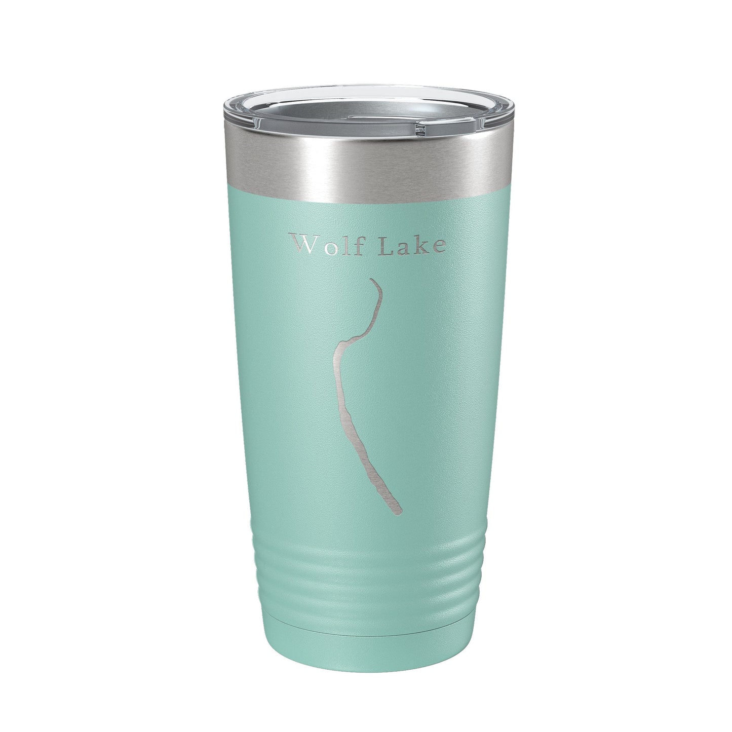Wolf Lake Map Tumbler Travel Mug Insulated Laser Engraved Coffee Cup Illinois 20 oz