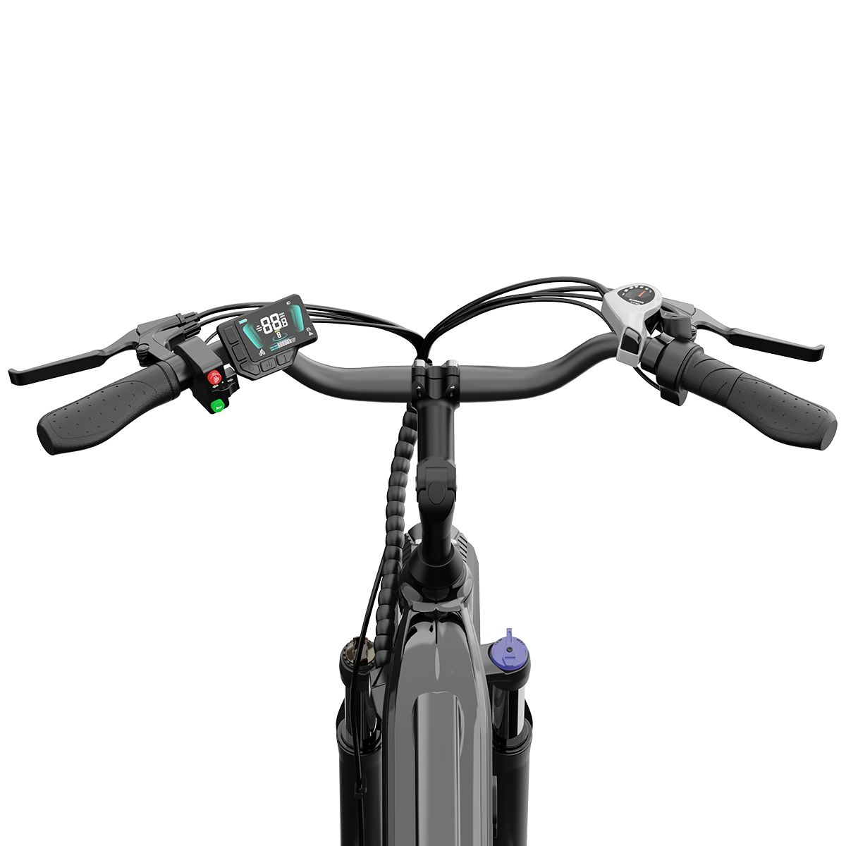 Aipas 24" Electric Mountain Bike Fat Tire 1100W City Bicycle -Commuter ebike